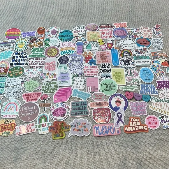 Mental Health Matters Stickers 100 pcs Therapy Kindness Meds Motivation - Picture 9 of 9